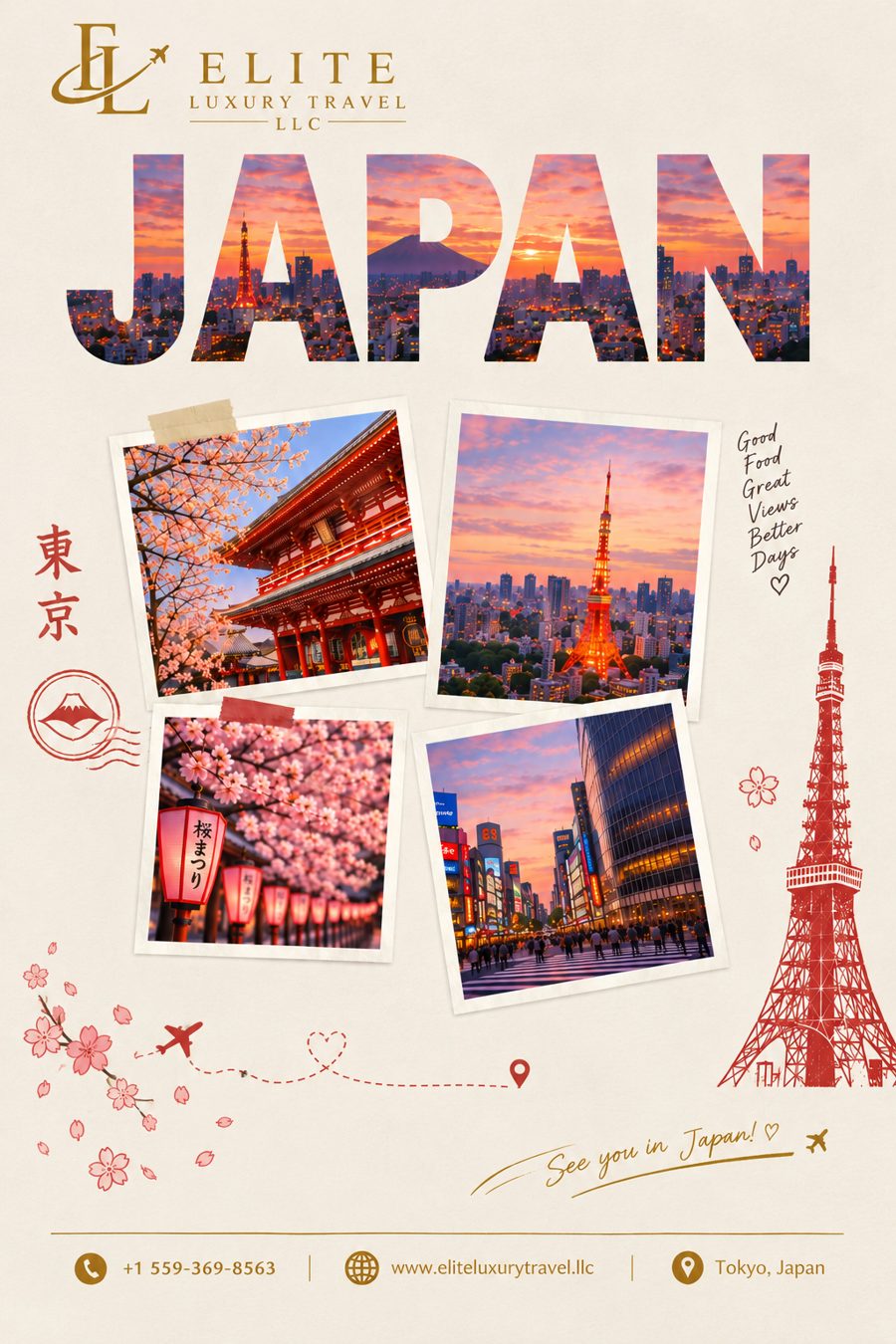 Japan travel poster